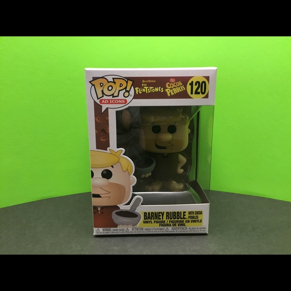 New funky pop Barney rubble figure ad icons